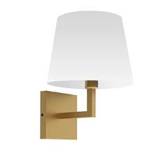 Dainolite WHN-91W-AGB-WH - 1 Light Incandescent Wall, Sconce Aged Brass with White Shade