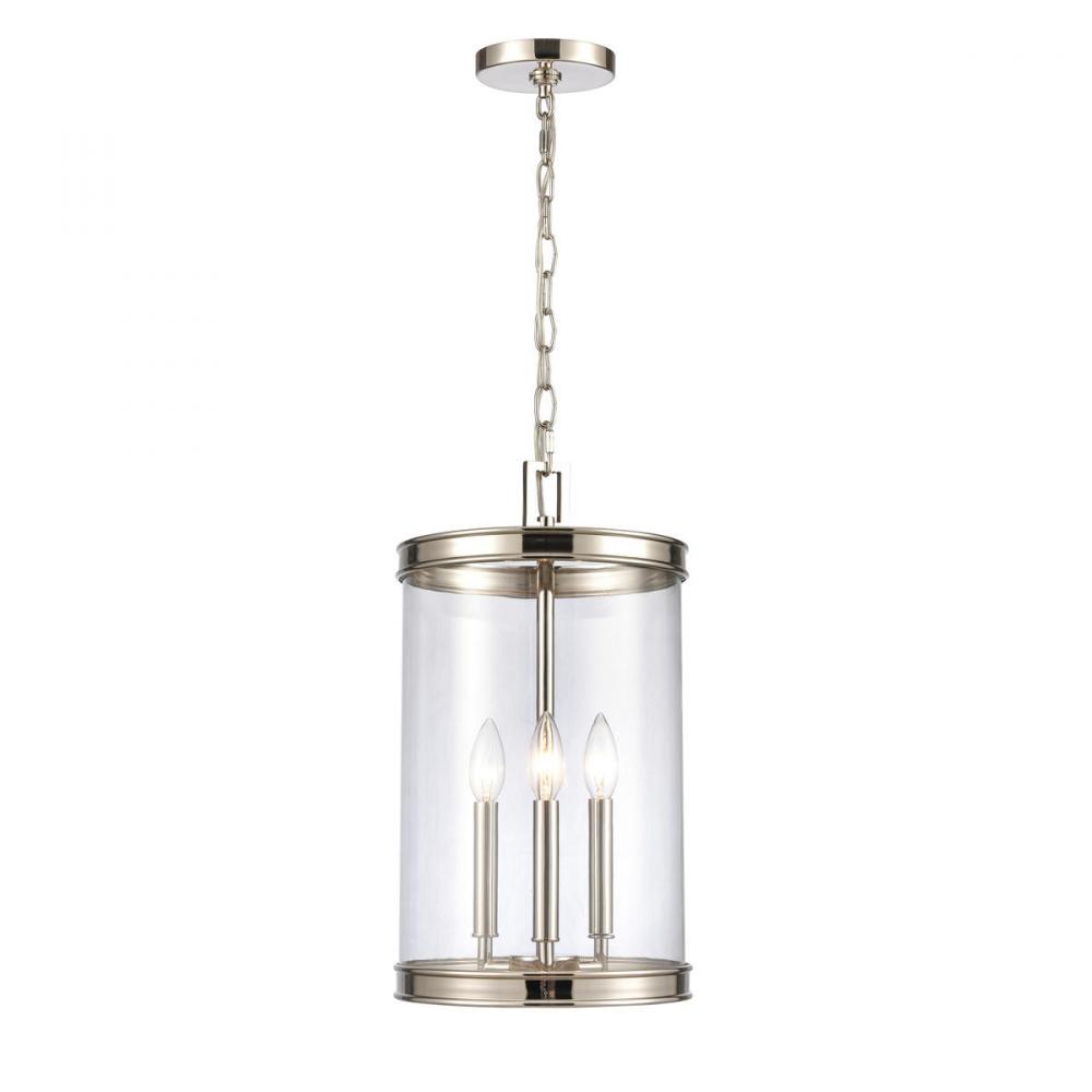 Mendoza 10.25'' Wide 3-Light Pendant - Polished Nickel