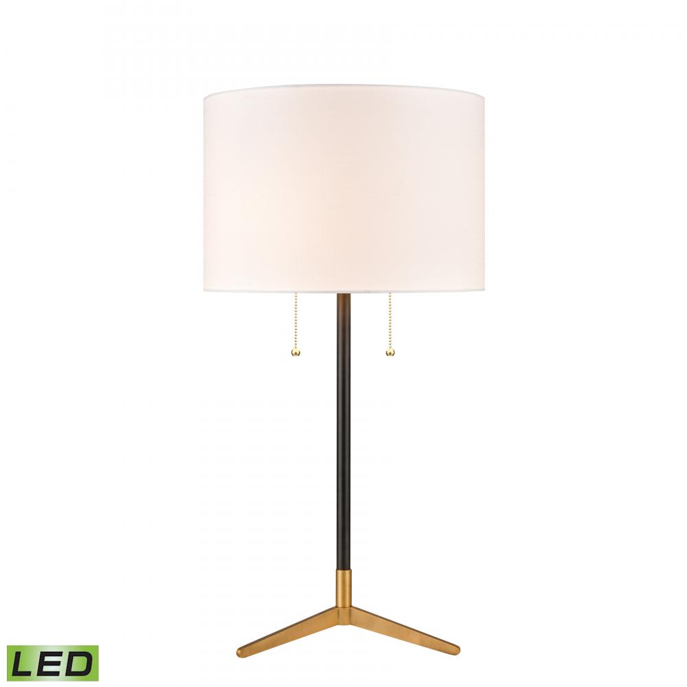 Clubhouse 29'' High 2-Light Table Lamp - Black - Includes LED Bulbs