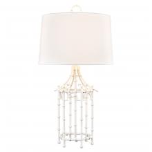 ELK Home H0019-11553 - Bamboo Birdcage 32.25&#39;&#39; High 1-Light Table Lamp - White